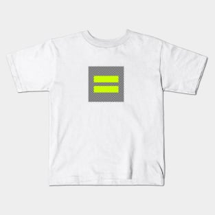 Checkerboard Equality neon yellow Kids T-Shirt